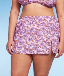 Women's Side-Slit Skirt Swimsuit Cover Up - Wild Fable™ Purple Floral Print -Wild Fable Shop GUEST d00fbdff 541d 48bf b70d 69bc5214fe93