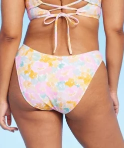 Women's Scoop Front Cheeky High Leg Bikini Bottom - Wild Fable™ Pink Floral Print -Wild Fable Shop GUEST d0474df6 4538 4fa0 bdf0 780225f9aaa1