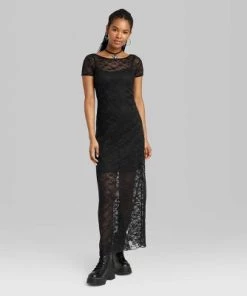 Women's Maxi Dress - Wild Fable™ Black Lace