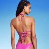 Women's Faux Leather V-Shaped Underwire Bikini Top with Removable Tie - Wild Fable™ Pink