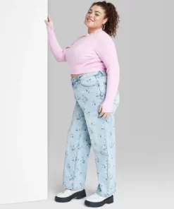 Women's 90's Relaxed Straight Jeans - Wild Fable™ Light Blue Floral 37 Women's 90's Relaxed Straight Jeans - Wild Fable™ Light Blue Floral -Wild Fable Shop GUEST d51ccef2 44d9 4e68 b8b6 658a88ffb107 5