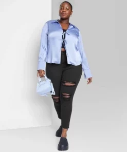 Women's Super-High Rise Distressed Skinny Jeans - Wild Fable™ Black -Wild Fable Shop GUEST d899352b 1965 4bd9 a06d fa08de59fde8 2