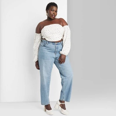 Women's High-Rise Straight Jeans - Wild Fable™ Medium Wash 17 Women's High-Rise Straight Jeans - Wild Fable™ Medium Wash - Image 17