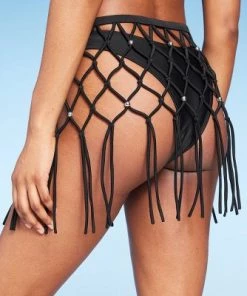 Women's Macrame Cover Up Skirt - Wild Fable™ Black