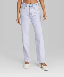 Women's 90's Relaxed Straight Jeans - Wild Fable™ Lilac Purple