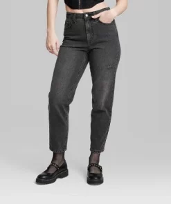 Women's Super-High Rise Tapered Jeans - Wild Fable™ Black Wash
