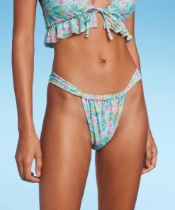 Women's Wide Strap Adjustable High Leg Bikini Bottom - Wild Fable™ Green Floral Print 15 Women's Wide Strap Adjustable High Leg Bikini Bottom - Wild Fable™ Green Floral Print -Wild Fable Shop GUEST e50e7c04 f9a7 478f 886a 9c6c838cd31a 1