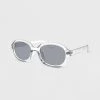 Women's Plastic Oval Sunglasses - Wild Fable™ Gray