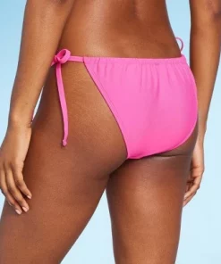 Women's Side-Tie Low-Rise Adjustable Bikini Bottom - Wild Fable™ Pink