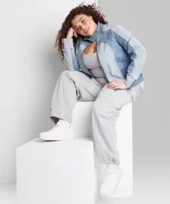 Women's Denim Racing Jacket - Wild Fable™ Blue -Wild Fable Shop GUEST e74ef936 47b2 48b8 9369 0c354d81b6c9 4