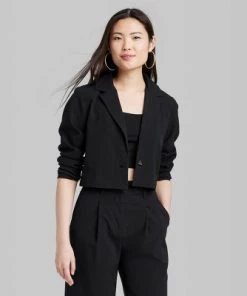 Women's Cropped Blazer - Wild Fable™ Off-white