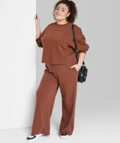 Women's High-Rise Wide Leg French Terry Sweatpants - Wild Fable™ Brown 24 Women's High-Rise Wide Leg French Terry Sweatpants - Wild Fable™ Brown -Wild Fable Shop GUEST f1abd144 5711 438c b40f 1ba24699f69c 3