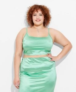 Women's Shine Knit Tiny Tank Top - Wild Fable⢠Black