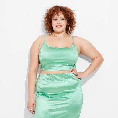 Women's Shine Knit Tiny Tank Top - Wild Fable™ Black 1 Women's Shine Knit Tiny Tank Top - Wild Fable™ Black