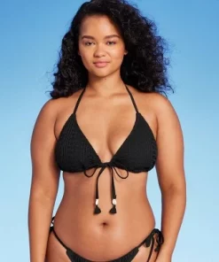 Women's Crochet Triangle Bikini Top - Wild Fable™ Black -Wild Fable Shop GUEST fa1ff9fd 6a22 4db7 8759 d5f478f5acac