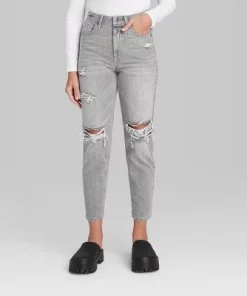 Women's Super-High Rise Tapered Jeans - Wild Fable™ Gray Wash